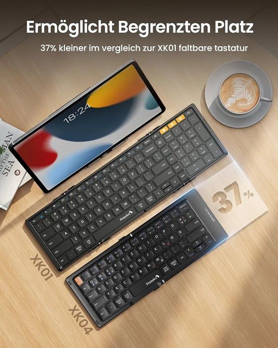 Сгъваема Bluetooth клавиатура ProtoArc XK04 + стойка за телефон