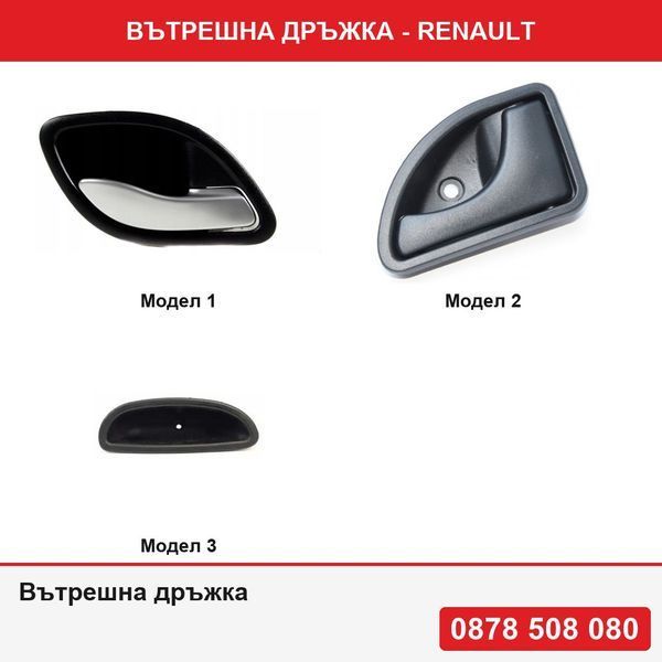 Вътрешна дръжка за врата за Renault Laguna 2 2001-2007,Renault Kangoo 1998-2008, Twingo 1993-1998