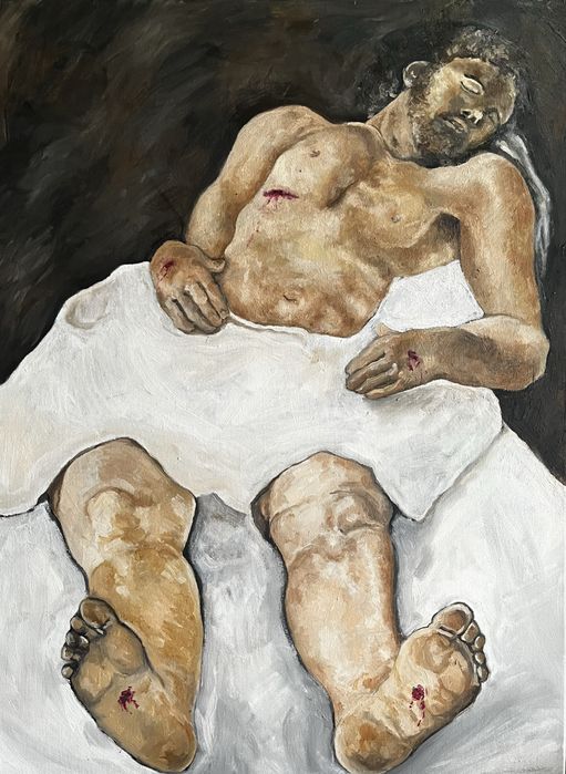 Картини/маслена боя, въглен и цветен молив/