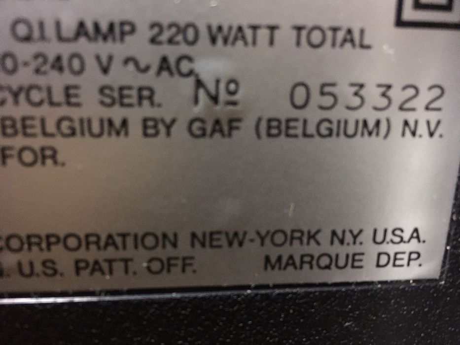 Прожектор GAF Американски/Руски за диапозитиви НОВ