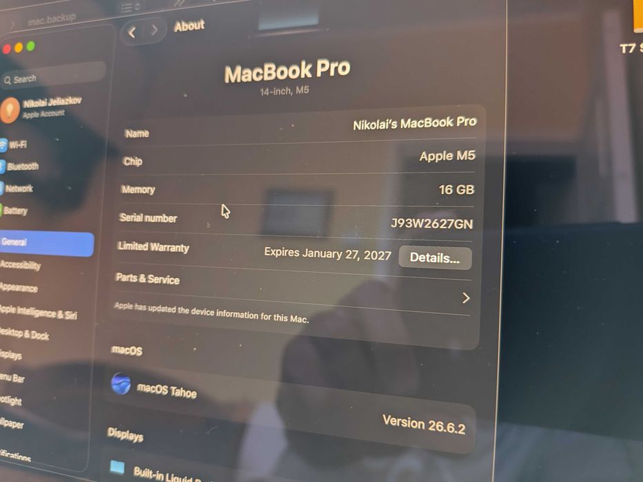 MacBook Pro 14" M5 10-CPU, 10-GPU, 16GB RAM, 512GB SSD В ГАРАНЦИЯ 27/01/2027г
