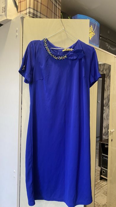 Летнее синие платье