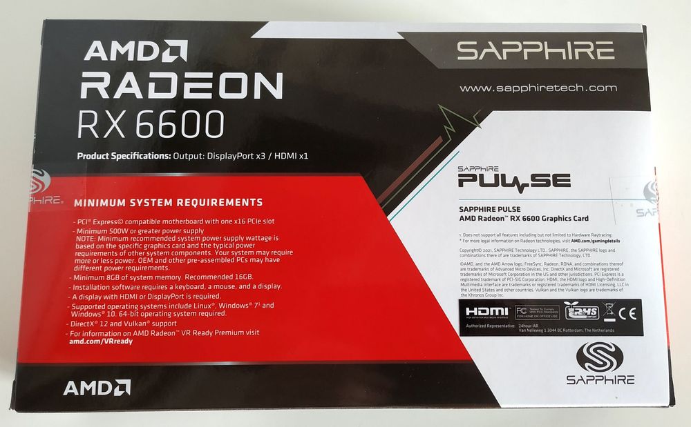 Видеокарта PULSE AMD Radeon™ RX 6600