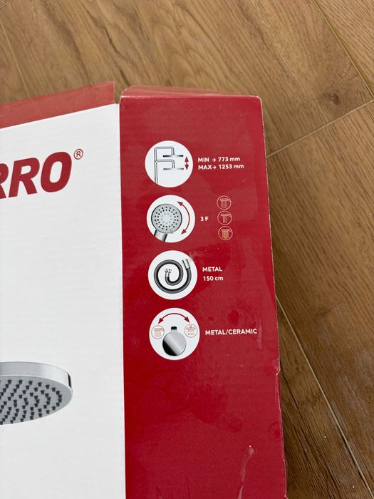 Coloana de dus FERRO – noua, nefolosita | Palarie 20 cm | Set complet