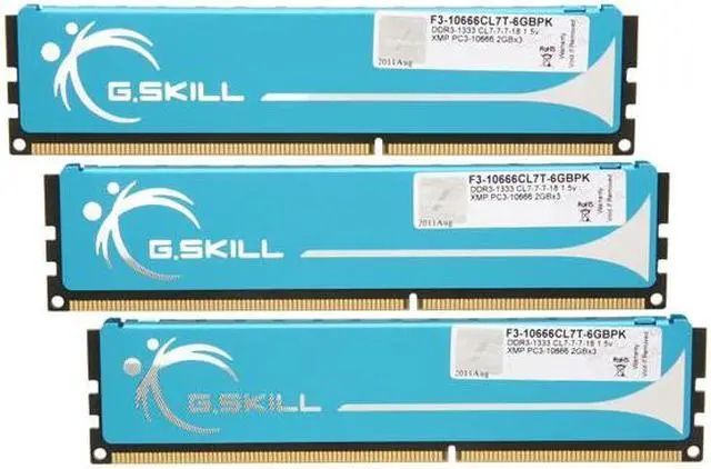 G skill 6Gb DDR3 Tripple channel 3X2Gb