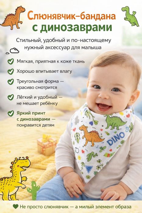 Нагрудник (слюнявчики) для детей оптом