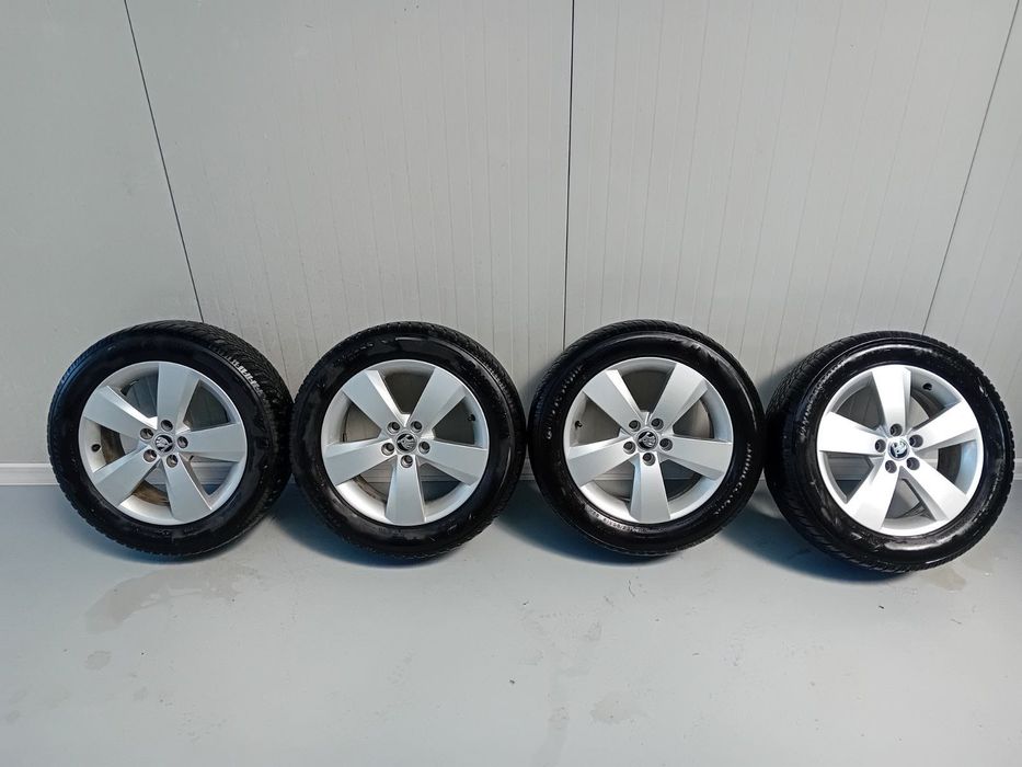 Лети Джанти Skoda 16* 5х100*57.1* 6.0J*ET35+Зимнигуми Bridgestone 195/60/16