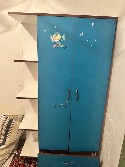 Шкаф детский машинка диваншик