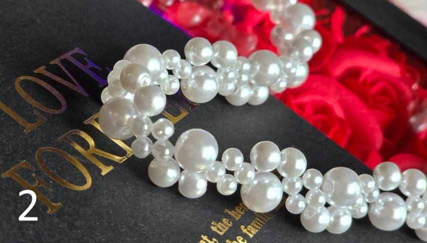 Колие от кристали и мъниста ръчна изработка