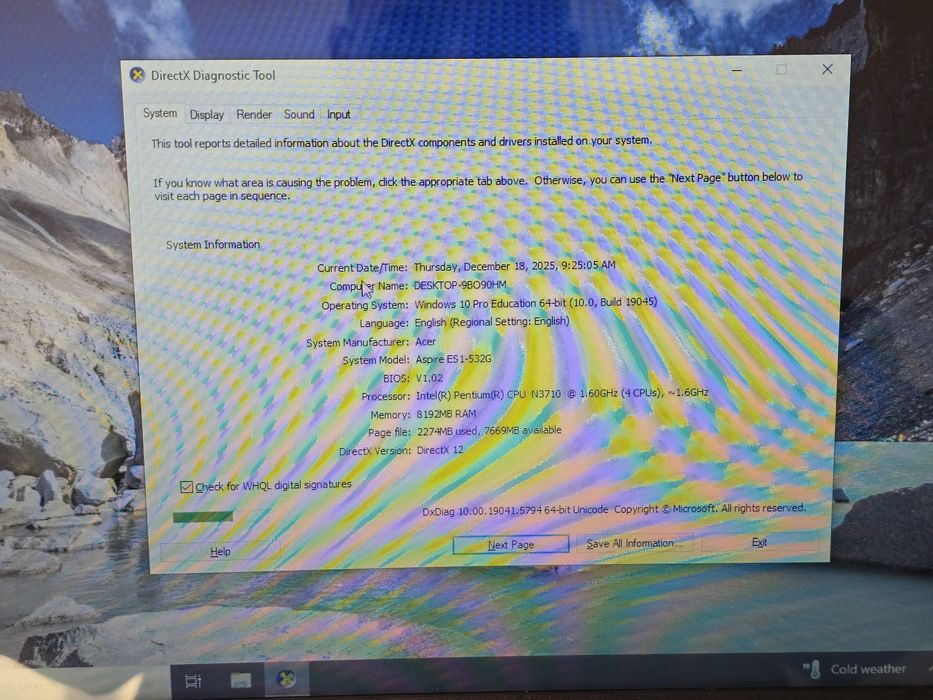 Laptop Aspire ES 1-532G