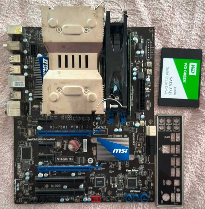 Дънна платка MSI P67A-GD53 (B3), процесор i7 2600K, 16gb RAM, Win 11 PRO, 120gb SSD и охладител Alpenföhn