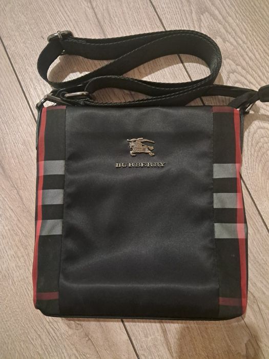 Барсетка мессенджер Burberry, плащевка черный