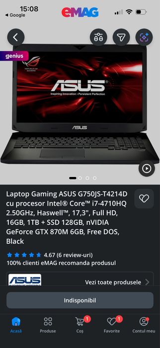 ASUS ROG I7 4710HQ GTX 870m