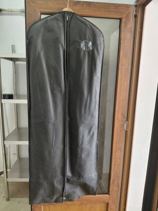 Palton lung lână 100% cu mesadă integrală din blană naturală de nurcă