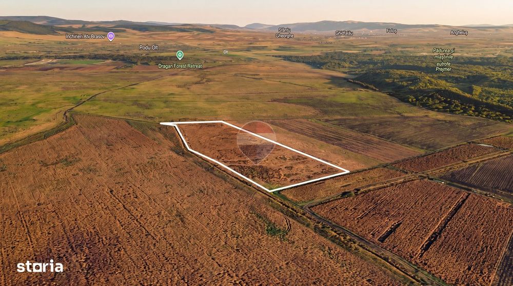 Teren extravilan 44.000 mp (4,4 ha) | Hărman | Comision 0%