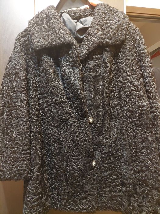 Haină Blană Naturală Astrahan (Karakul) Premium - Mărimea 44