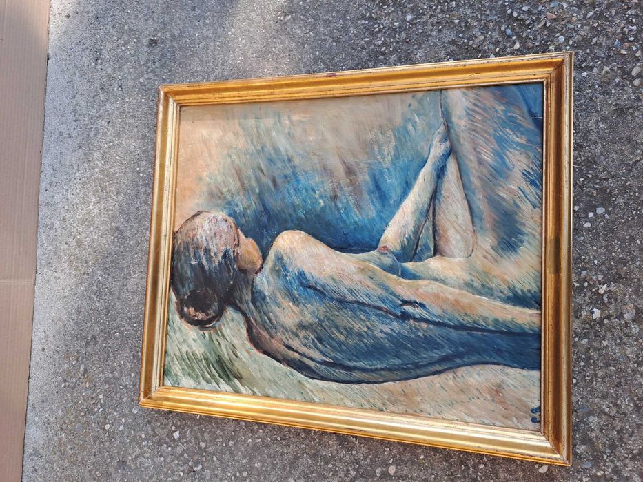 tablou pictura pe pfl 60/71,5 cm semnat provenienta Franta