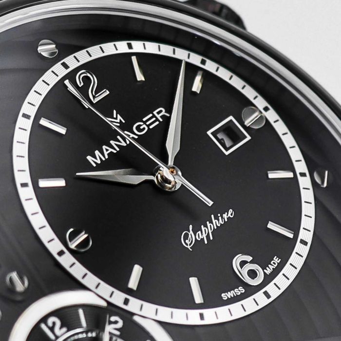 Ceas  Manager  - Dual Time Swiss Made - MAN-TR-04-N - Bărbați