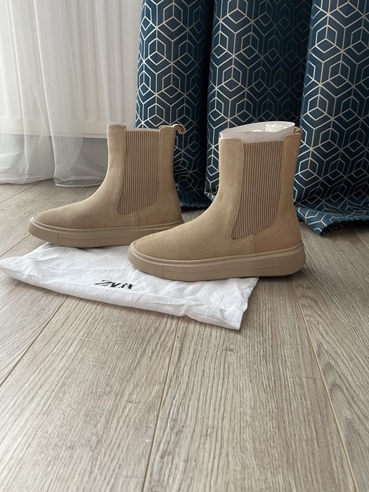 Zara сапоги замшевые продам