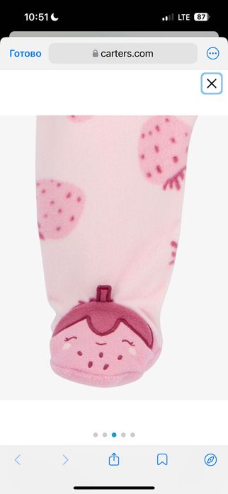 Флисовый слипер Carter’s Америка