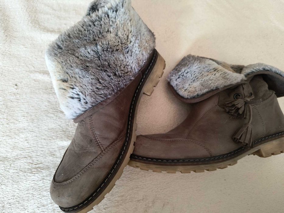 Дамски кожени боти на комфортно ходило