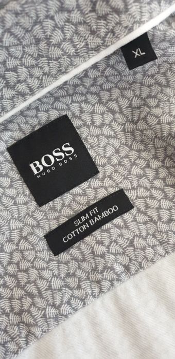Hugo Boss Rikki Slim Fit Cotton Bamboo Mens / XL  ОРИГИНАЛ! Мъжка Риза