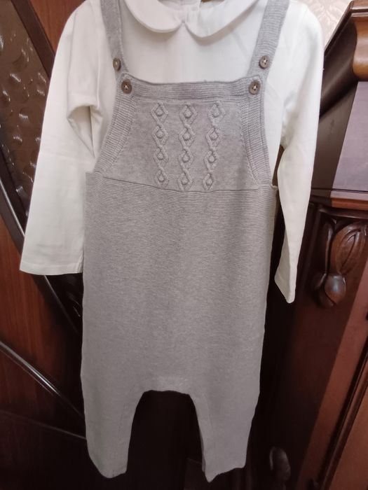 Вязаный комбинезон и боди