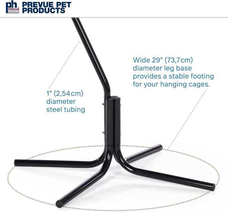 Suport colivie pasari 61 x 61 x 152 cm , negru