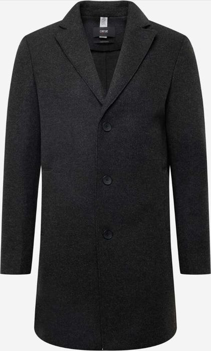 Palton slim premium Cinque 54 XXL lana moale de alpaca gri antracit