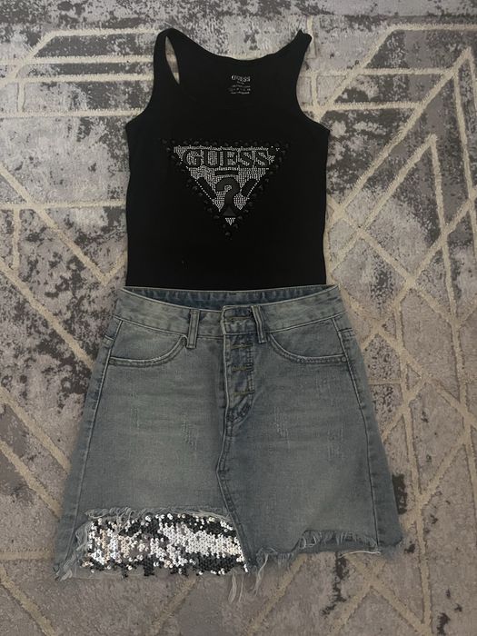 Къси панталони Maje, тениска Фетиш, Bershka,Guess