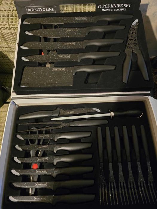 Комплект ножове с гранитено покритие