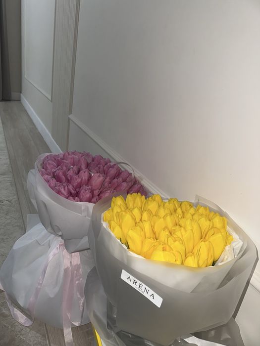 цветы букет тюльпаны свежые