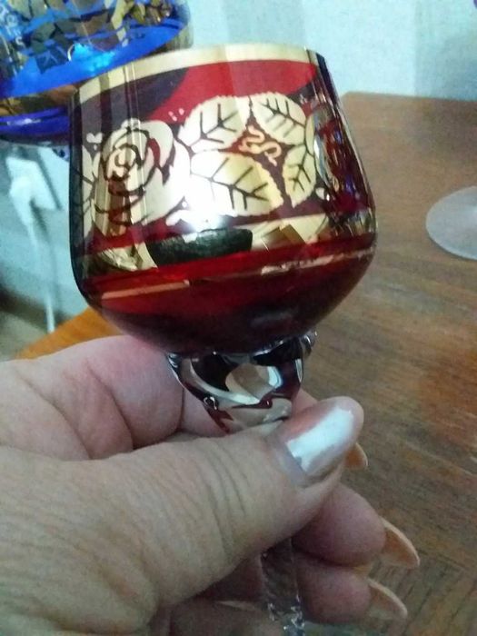 Новый набор из 6 фужеров и 6 рюмок. BOHEMIA.