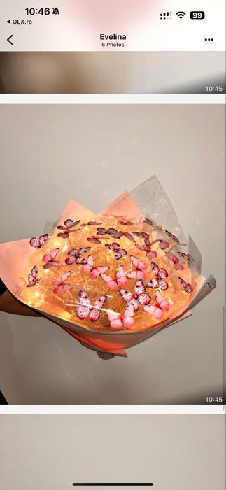 Buchete fluturi hand made cu lumini