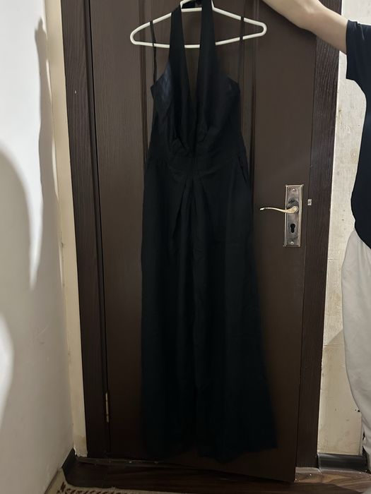 Комбинезон женский, черный комбинезон