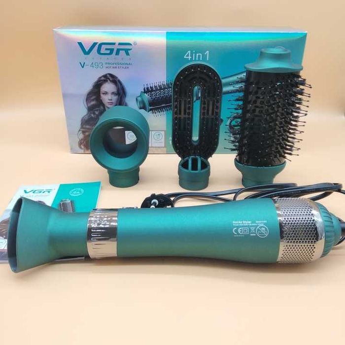 Вгр V-493 4 In1 фен стайлер шнур питания с горячим воздухом, Щетки Рас