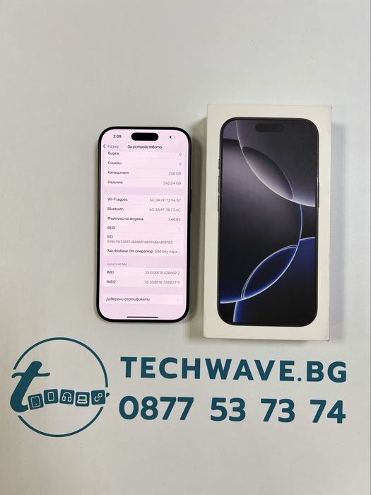 Apple iPhone 16 Pro 256GB Black Titanium - US version
