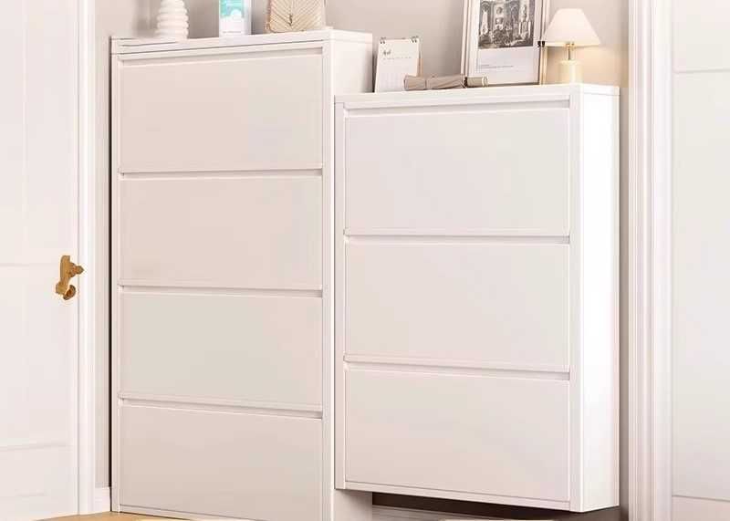 Узкий, но вместительный обувной шкаф/Металлический шкаф для обуви