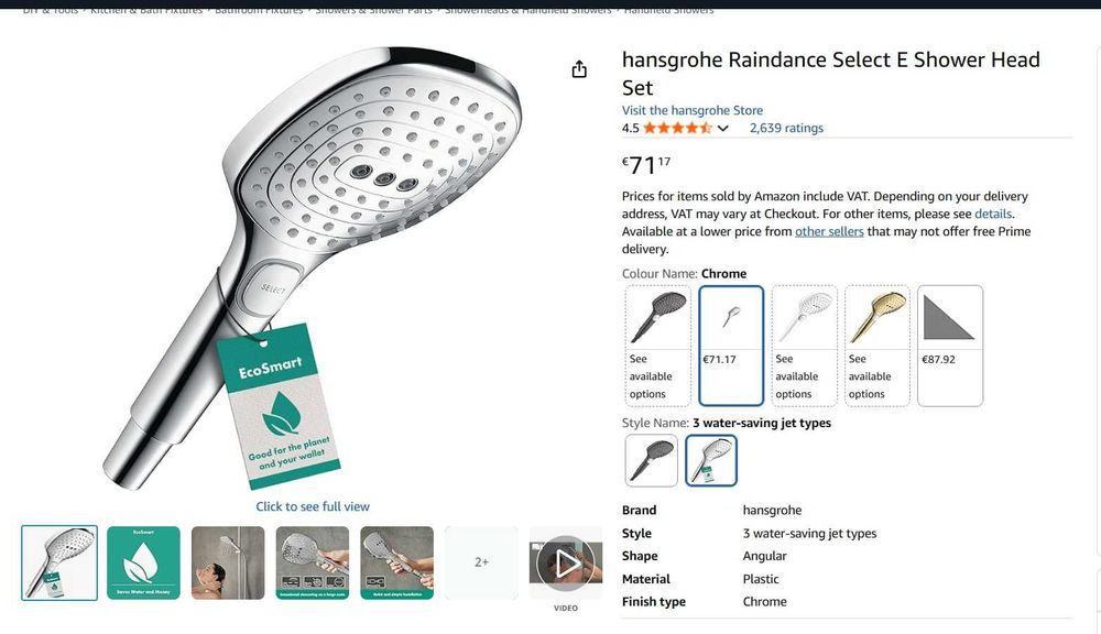 Cap de duș hansgrohe Raindance Select E