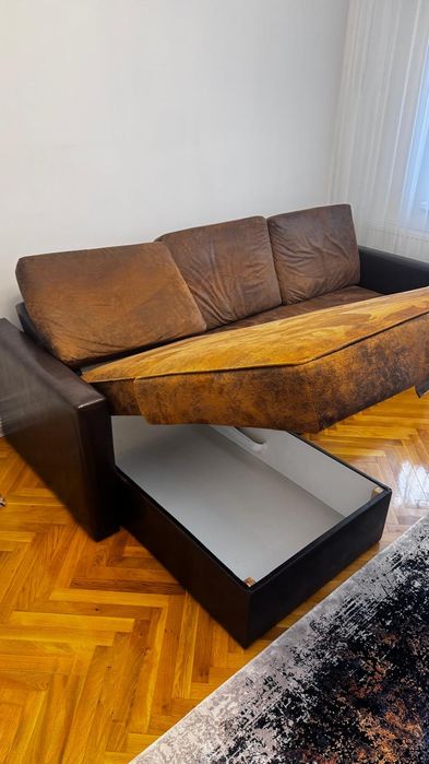 Vand coltar extensibil cu lada, stanga