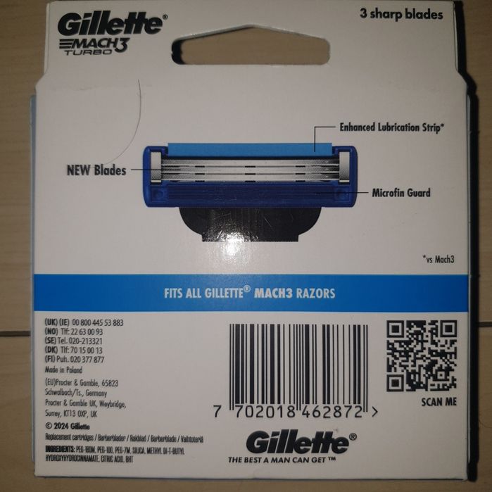 Set 6 rezerve Gillette Mach3 Turbo sigilat