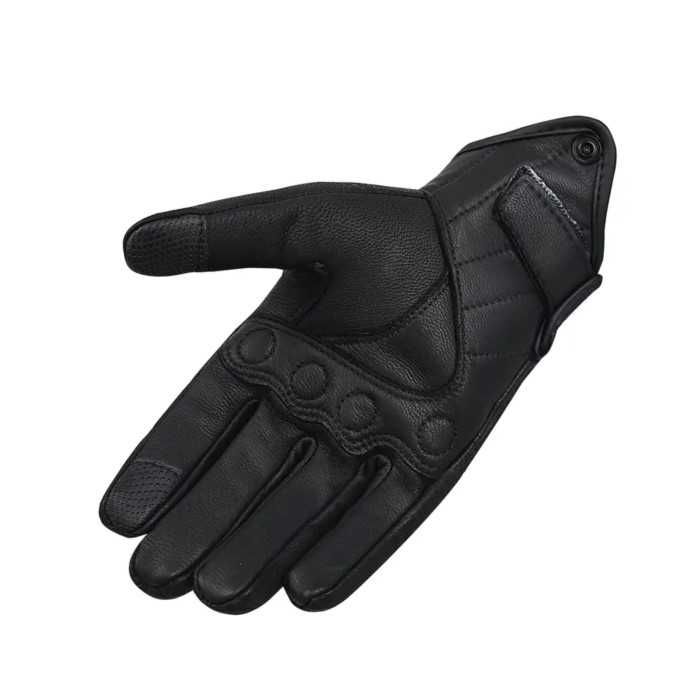 Кожени мото ръкавици Automat, Естествена козя кожа, L, Черен