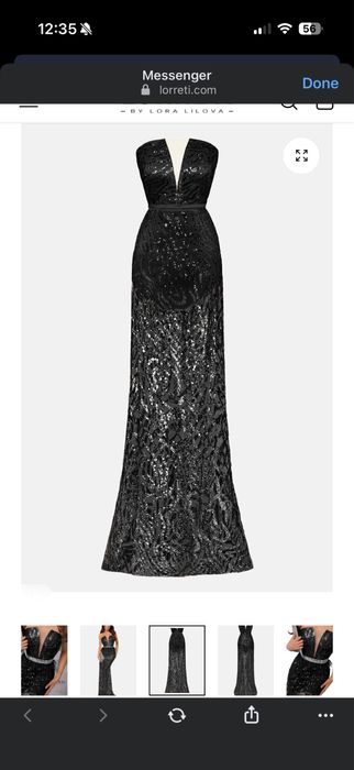 Черна официална рокля на Loretti