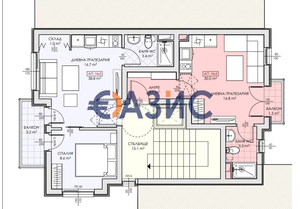 Студио с ремонт" до ключ " в кв. Черно море 3, Несебър, 33 кв. м, #34077232