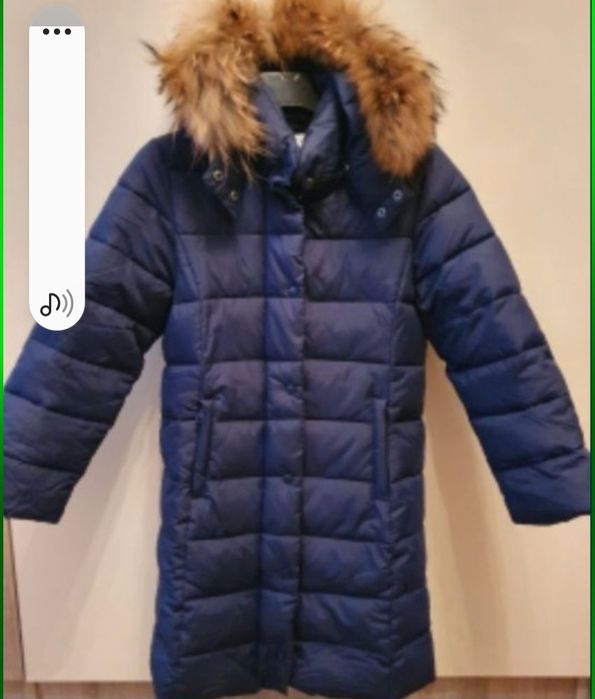 Зимний девочковый пуховик с капюшоном