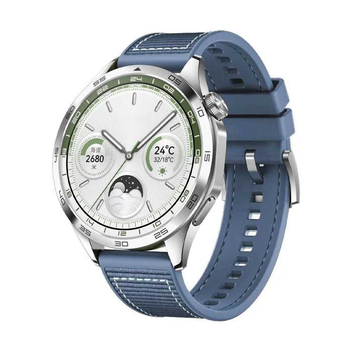 Curea ceas 22mm silicon cu textil smartwatch Huawei Watch GT4 GT5 46mm