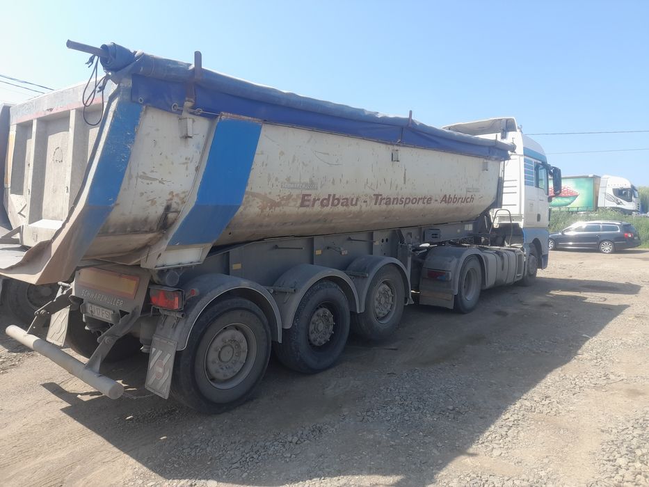 De vânzare două ansambluri, cap tractor MAN  cu semiremorca basculabil