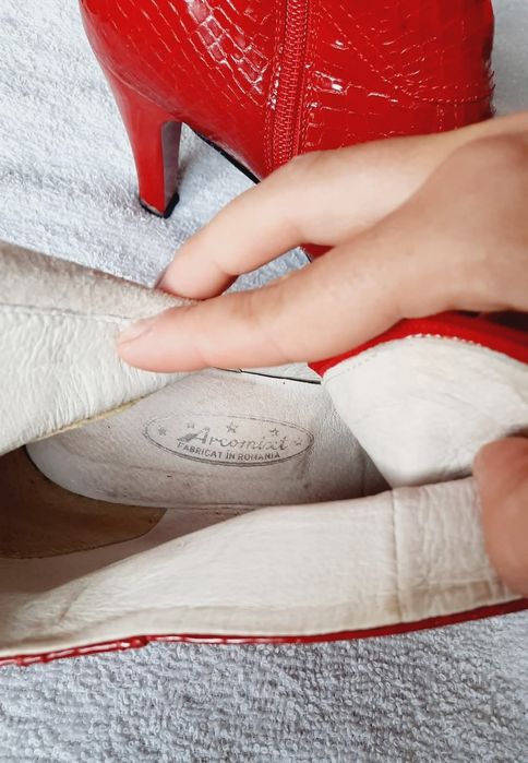 Botine damă din piele Arcomixt fabricate în România, nr.41