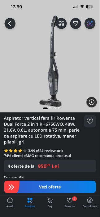 Vand aspirator vertical Roventa