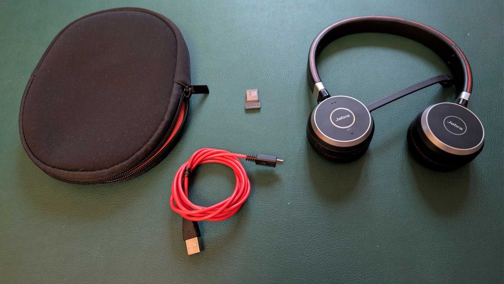 Jabra Evolve 65 Full Box  Stare Excelenta Husă Neopren + Adaptor USB